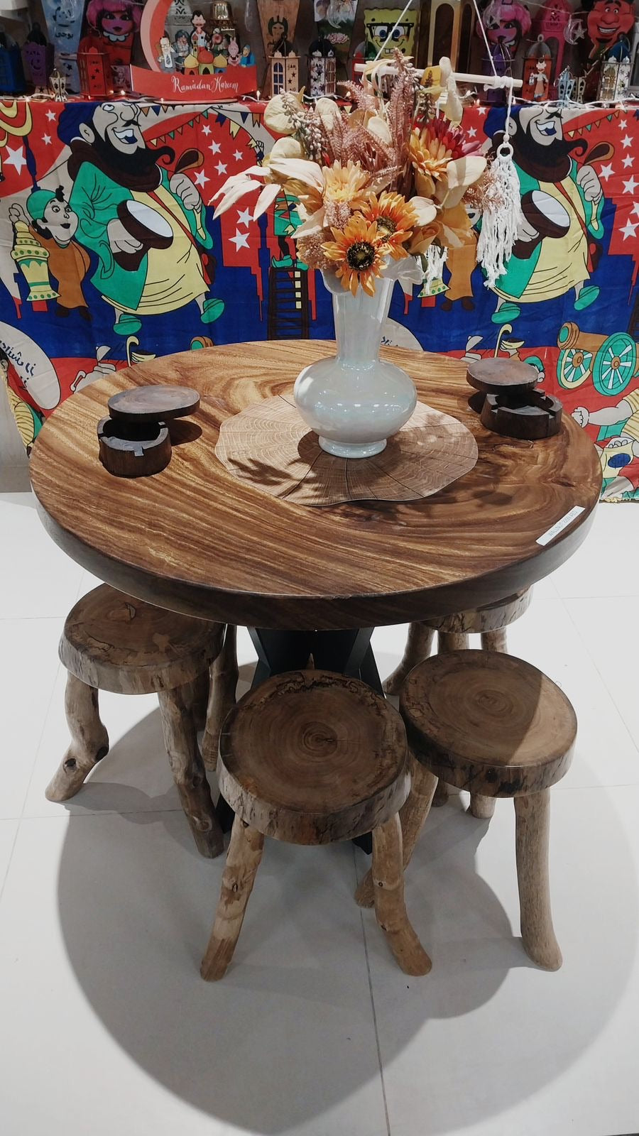 Round Patio Side Coffee Table, Weather Resistant Beauty for Your Outdoor Space.