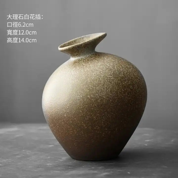 Rustic Ceramic vase, Antique Terracotta pots Unique Textured pottery Handmade Matt Vase