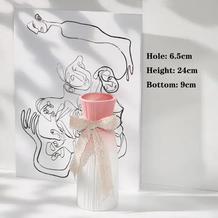 Set of different elegant flower vases.