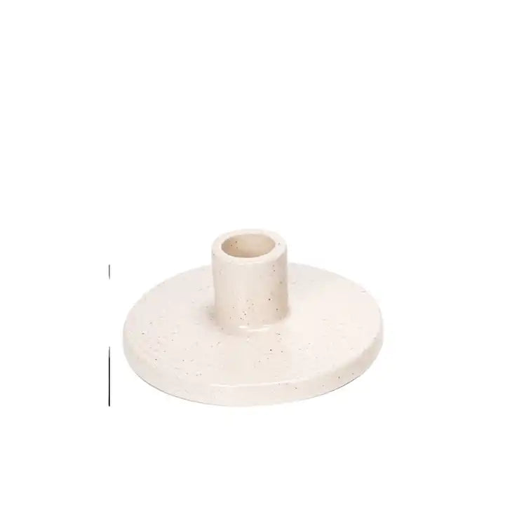 white Porcelain Candle Holder, Candle Stand with Handle white Ceramic Taper