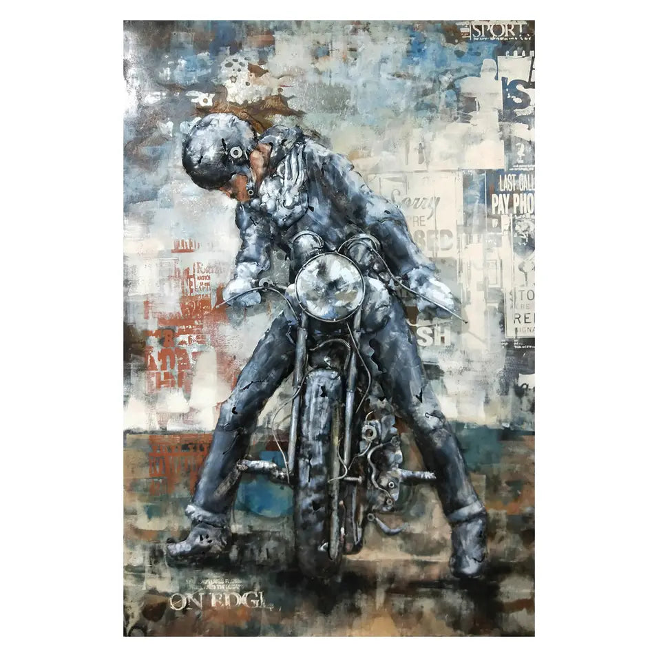 High quality 3D Metal motorcycle wall art for home decor. 35% sale
