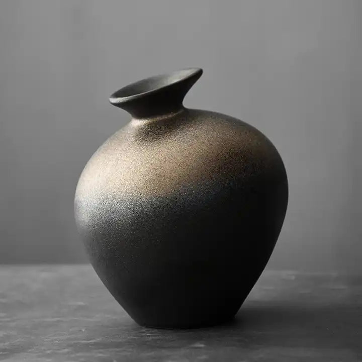 Rustic Ceramic vase, Antique Terracotta pots Unique Textured pottery Handmade Matt Vase