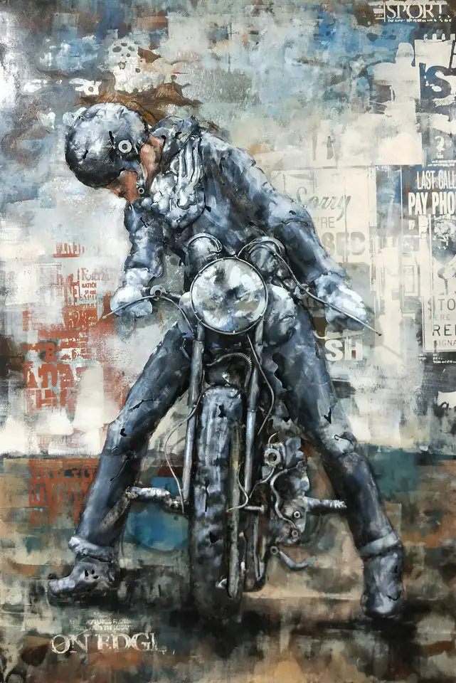 High quality 3D Metal motorcycle wall art for home decor. 35% sale
