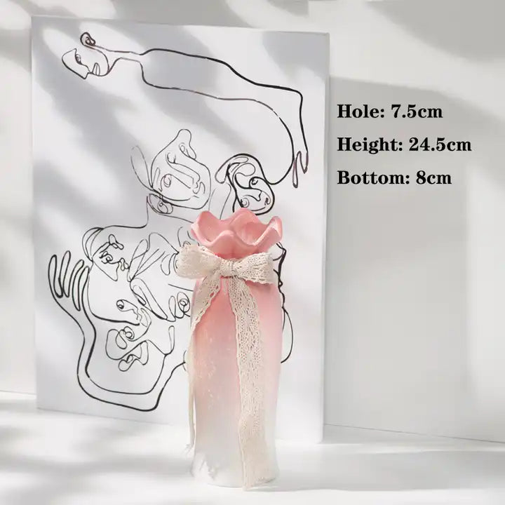 Set of different elegant flower vases.