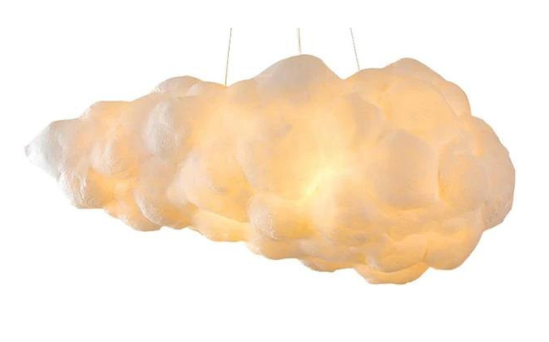 Modern Ceiling pendant Light, Creative Cloud Shaped, Floating Cloud Ceiling Pendant Lights, Cotton Chandeliers fit all Rooms and spaces (110x44x32)