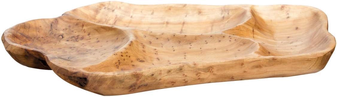 Wood Serving Platter Tray Board with 4 Compartments, Perfect for Elegant food Displays.