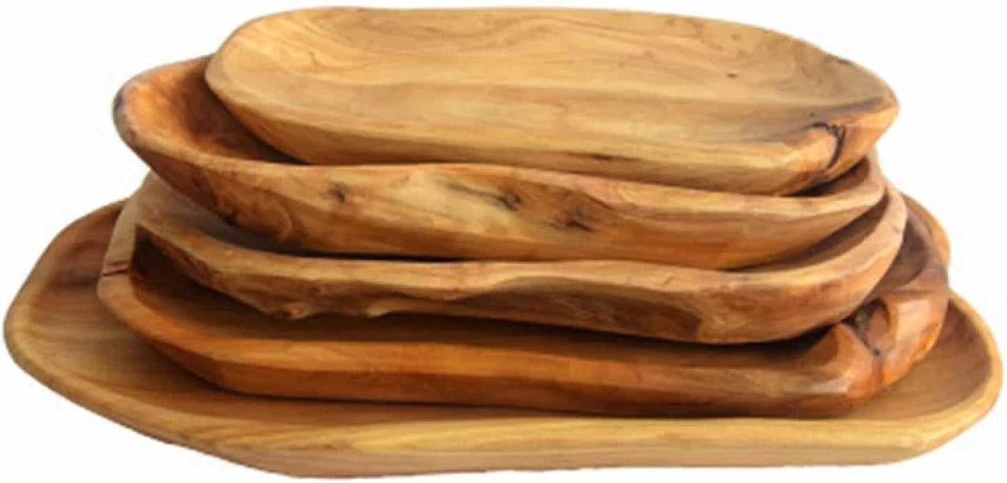 Versatile and Easy-Clean Solid Wood Dinner Plate for All Occasions.