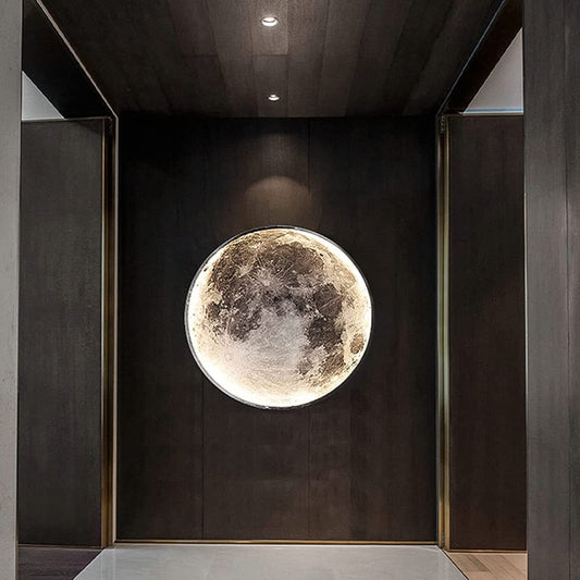 Lunar Glow Modern LED Wall Light Fixture.