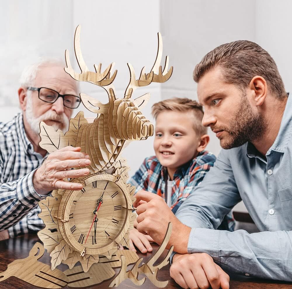 Puzzle Clock 3D Wooden a Seamless Fusion of Artistry and Utility.