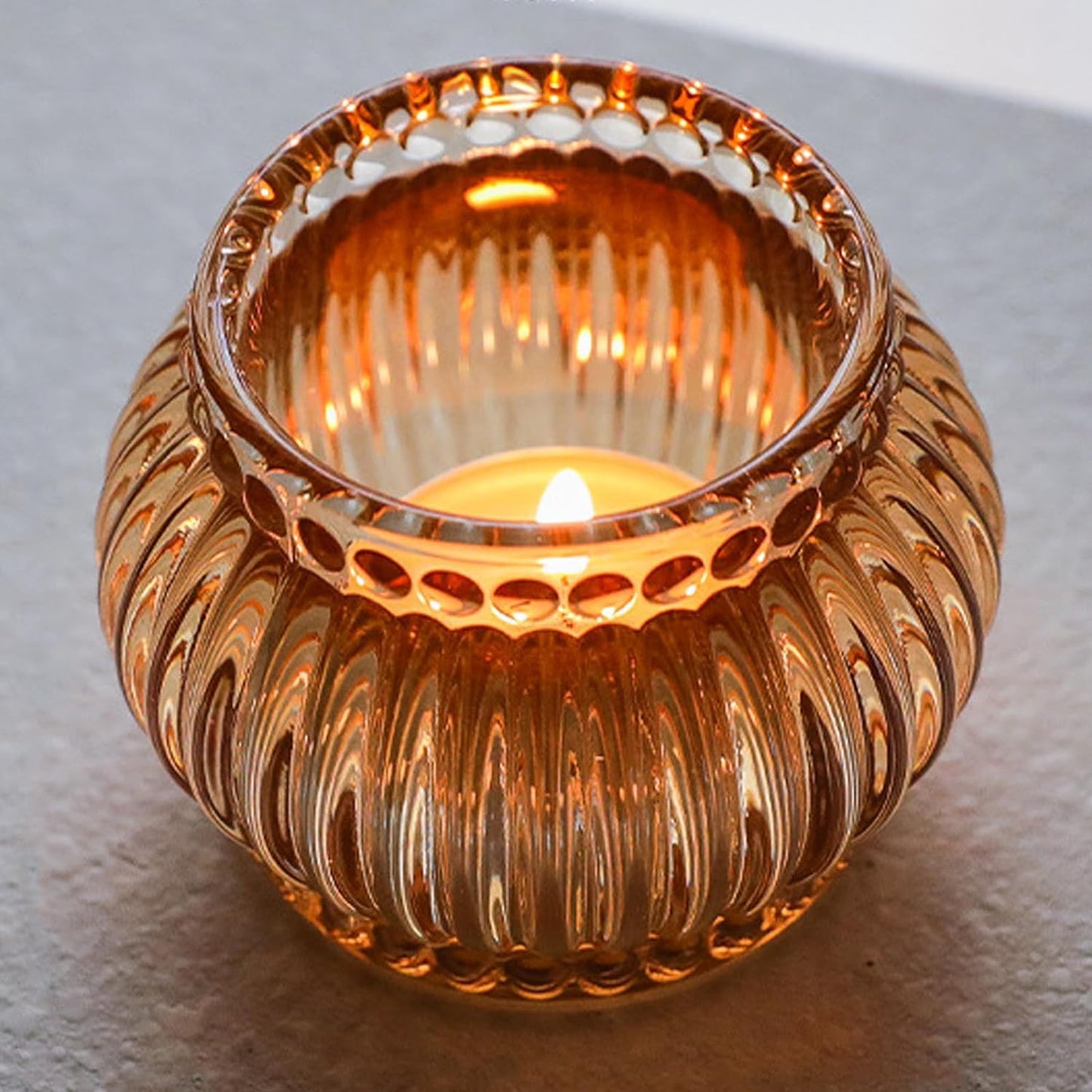 Glass Candle Holders for pillar candles , Elegant Decorative Candlesticks for Table, Home, and Wedding Centerpieces.