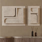 Beige/ off white vintage abstract tableau.