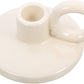 white Porcelain Candle Holder, Candle Stand with Handle  white Ceramic Taper