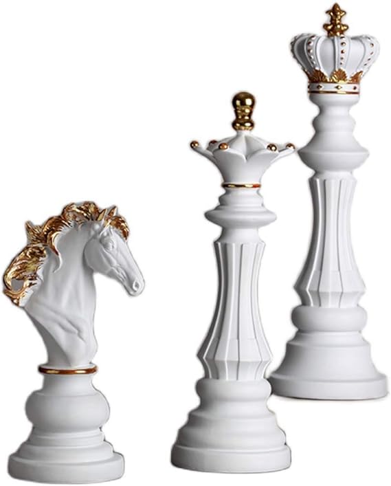 Chess King And Queen Decorations, Cafe, Library, Board Game Room Decorations