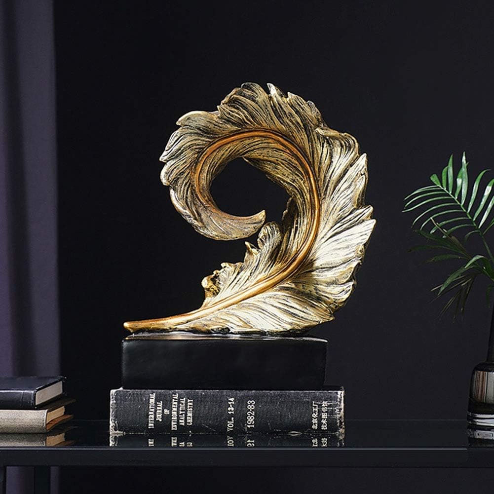 Modern  Leaf Model Resin Craft for Office Desk Decoration and Living Room Ornaments