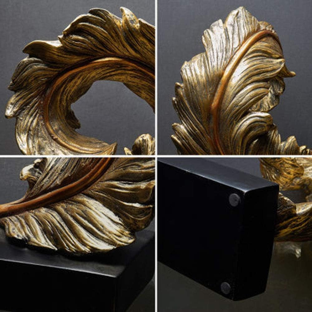 Modern  Leaf Model Resin Craft for Office Desk Decoration and Living Room Ornaments