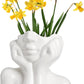 woman flower vase, Ceramic Face Vase  Modern Female Face Flower Vase.