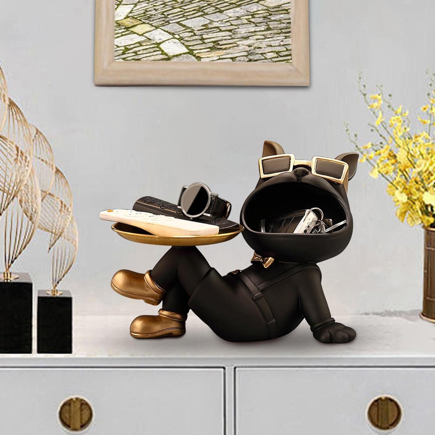 French Bulldog Sculpture A Stylish Tray Accent