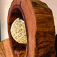 Radiate Warmth and Style: Rustic Camphor Wood Lamp with Flickering Fire Effect LED.