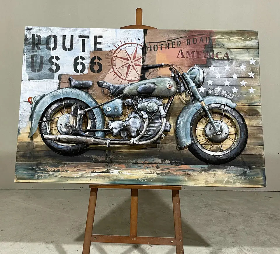 High Quality 3D Motorcycle Wall Art for Modern Living Rooms. 35% sale