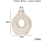 New Design Nordic white decorative  round circle pottery Minimalism ceramic vase donuts