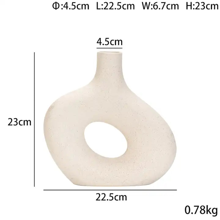 Hollow Shaped Ceramic Vase for Stylish Flower Arrangements