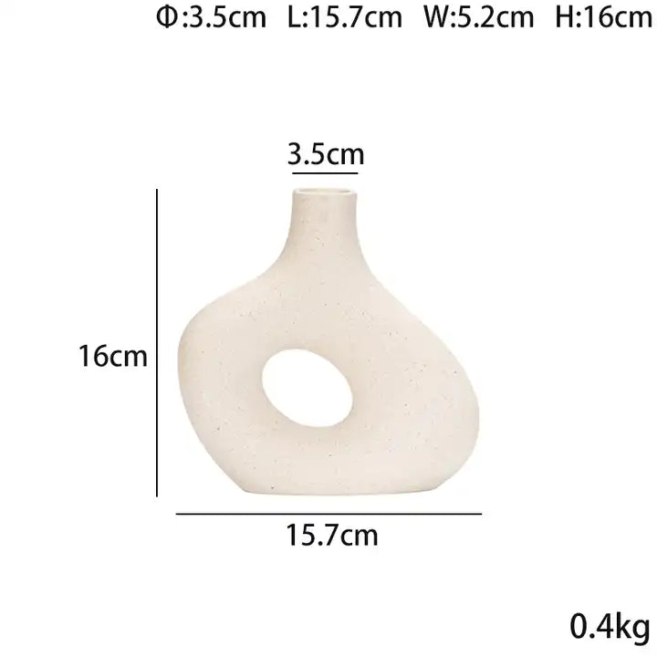 Hollow Shaped Ceramic Vase for Stylish Flower Arrangements