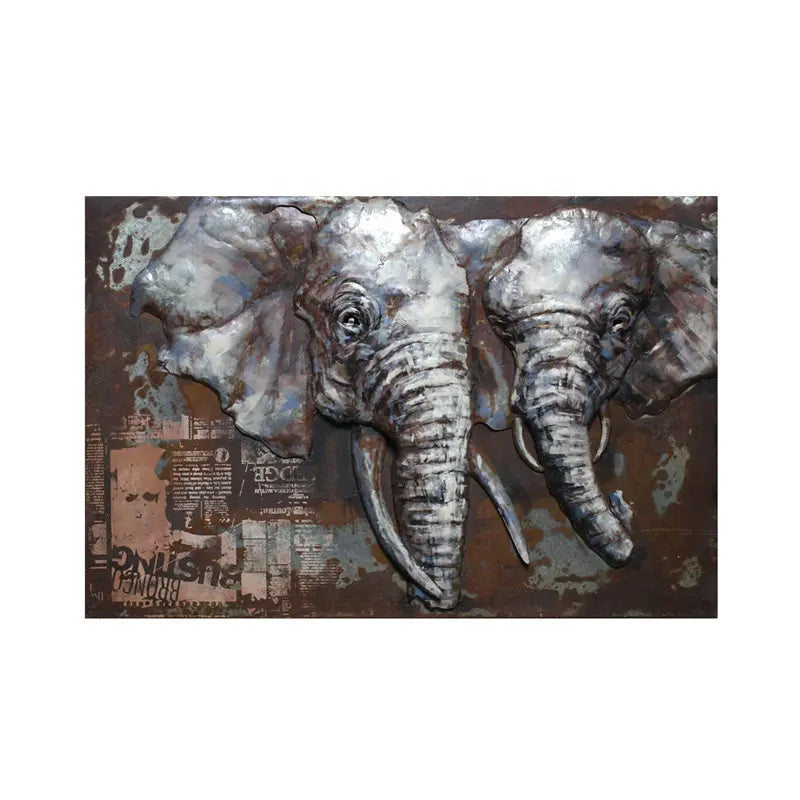 Modern animal Wall Art Hanging 3D metal Elephant Painting. 35% sale