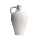 Handcrafted One-Ear Solid White Matte Nordic Vase: Modern Ins Style Design.