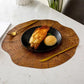 Placements Wood Grain Design Round Place Mats for Wedding, Hotel, Restaurant, Cafe