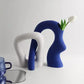 Modern And Simple irregular shaped vases, Klein Blue Resin Shaped Vase