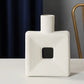 Set of two square vases, ceramic vase for home.