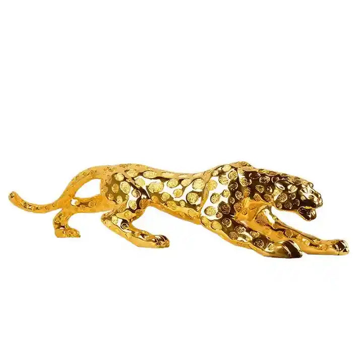 Gold and Silver animal statues Home decoration tiger  sculpture resin craft