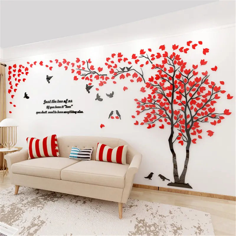 Right Tree 3D Wall Decal Stylish Home Decor for Living Spaces.