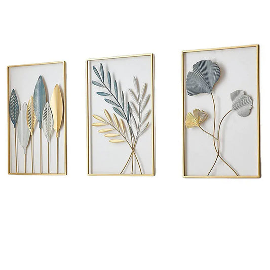 Intricate 3D Metal Wall Sculpture for Elegant Home Decor.