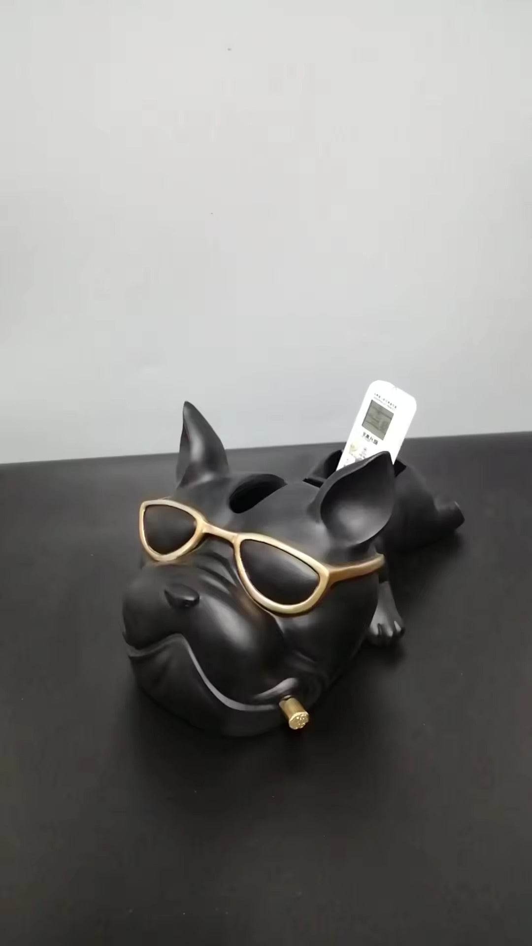 Modern French Bulldog tissue Holder and Decor Accent