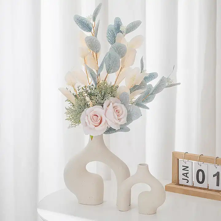 Chic Nordic Boho-inspired decorative vase,   ceramic vase adds a modern touch to your home decor