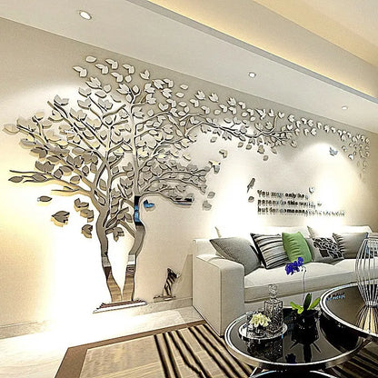 Left Tree 3D Wall Decal Stylish Home Decor for Living Spaces.