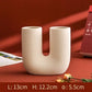 Modern Ceramic U-Shaped Vases for Stylish Flower Arrangements.