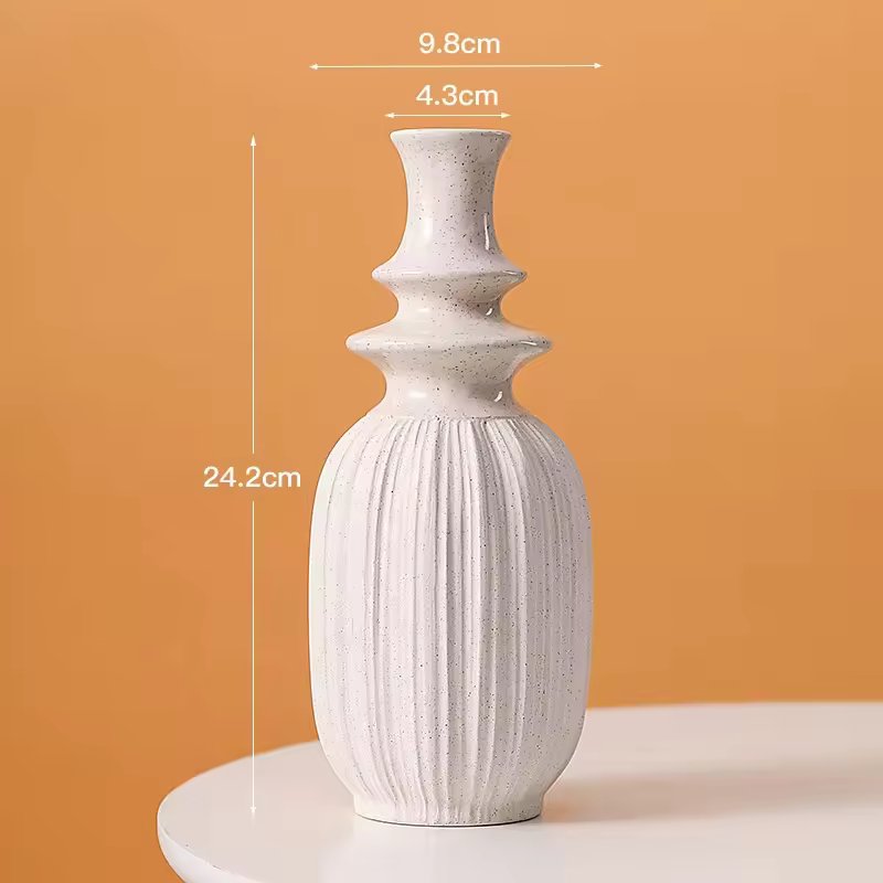 ceramic white plain fired vase creative hotel porch hydroponic flower planting