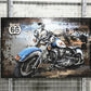 High Quality  metal Iron Route 66 Motorcycle Wall Art for Modern Living Rooms. 35% sale