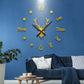 Frameless 3D Sticker Wall Clock for Home and Office Decor.