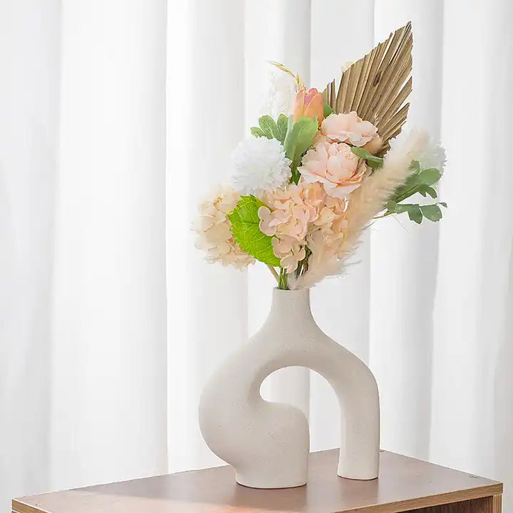 Chic Nordic Boho-inspired decorative vase,   ceramic vase adds a modern touch to your home decor