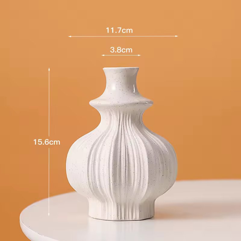 ceramic white plain fired vase creative hotel porch hydroponic flower planting