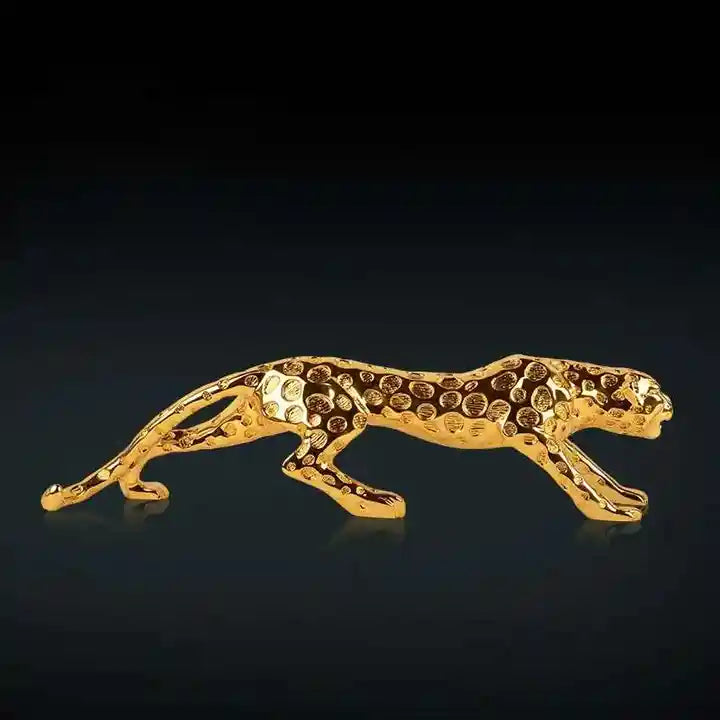 Gold and Silver animal statues Home decoration tiger  sculpture resin craft