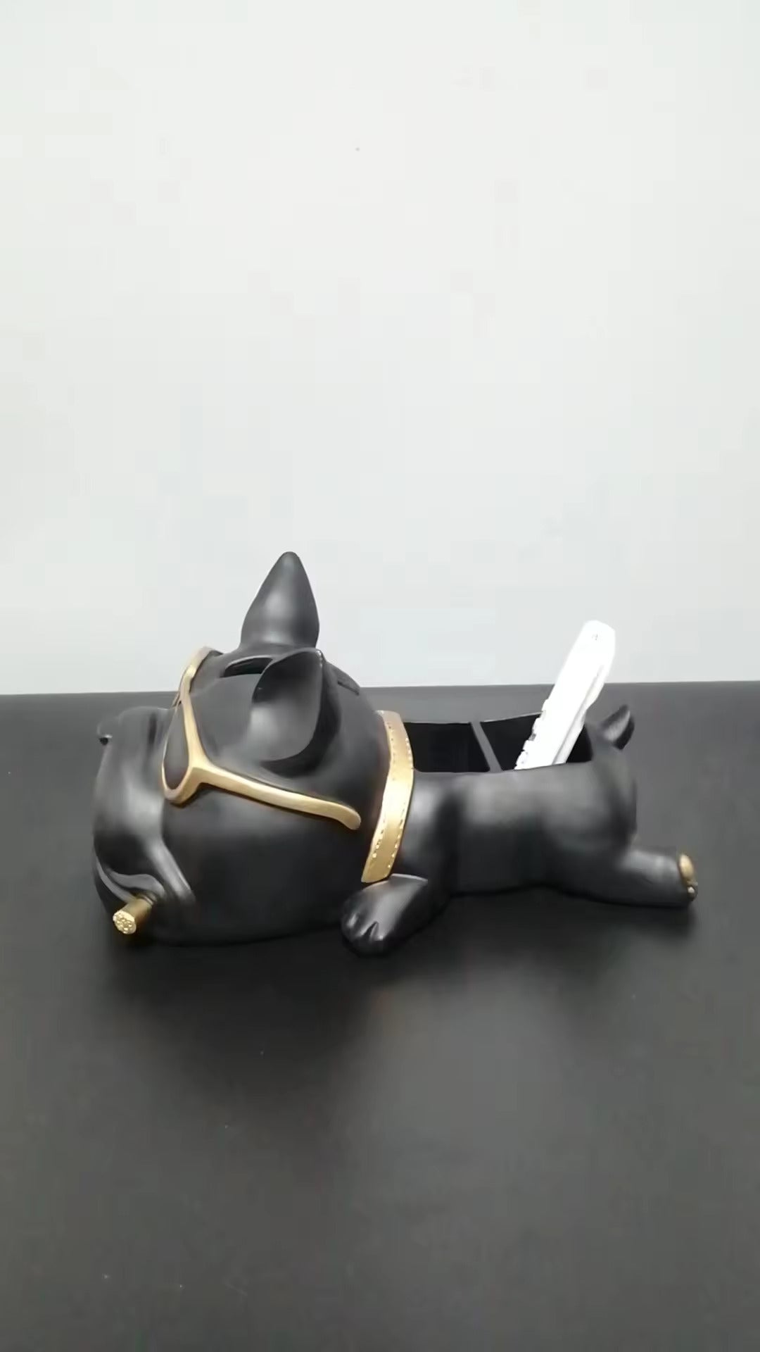 Modern French Bulldog tissue Holder and Decor Accent