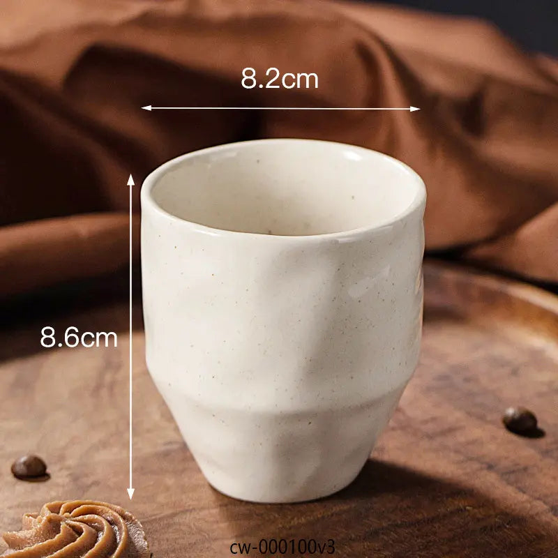 Set of  white Stoneware Ceramic Coffee Mug.