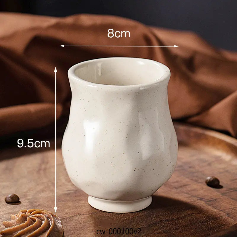 Set of  white Stoneware Ceramic Coffee Mug.