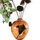 Handcrafted Elegance: Custom Folk Wood Art Burl Wood Vase for Rustic Floral Arrangements and Decor