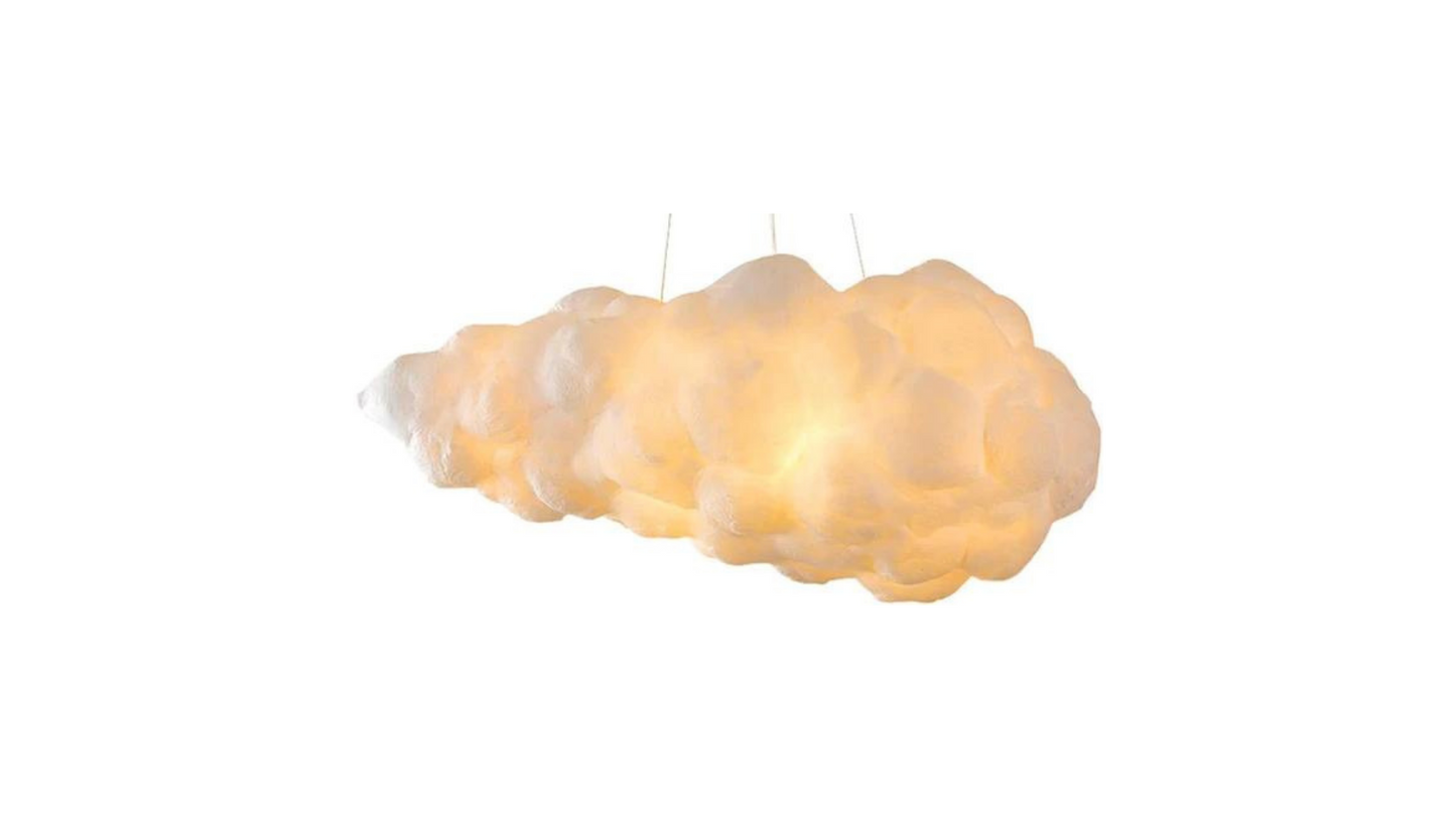 Modern Ceiling pendant Light, Creative Cloud Shaped, Floating Cloud Ceiling Pendant Lights, Cotton Chandeliers fit all Rooms and spaces (90x40x28)