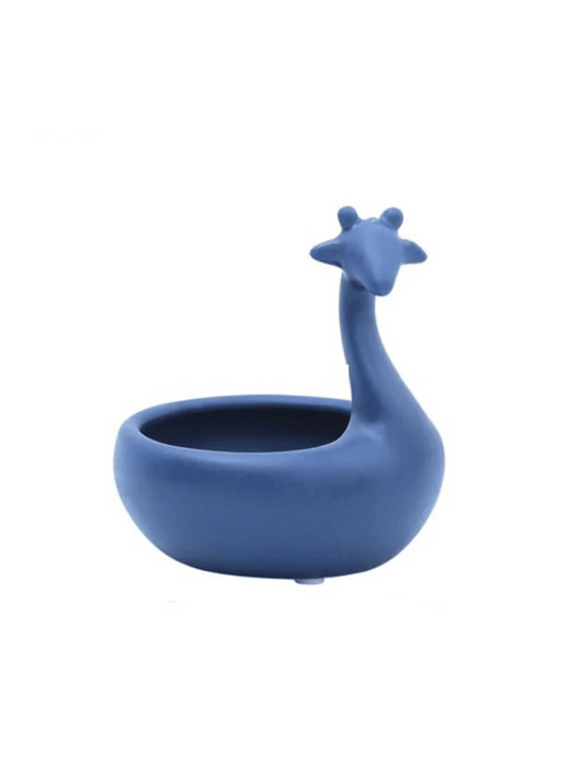 Blue Animal Flower Pots for Succulents. Playful Plant Pot Set for Juicy Succulent Plants.